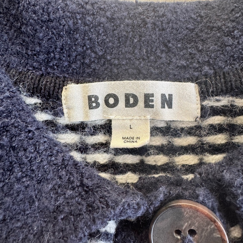 Boden Black and White Short Sleeve Cardigan - Picture 4 of 4
